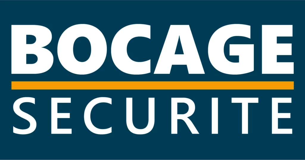 bocage securite lettrage blanc fond bleu